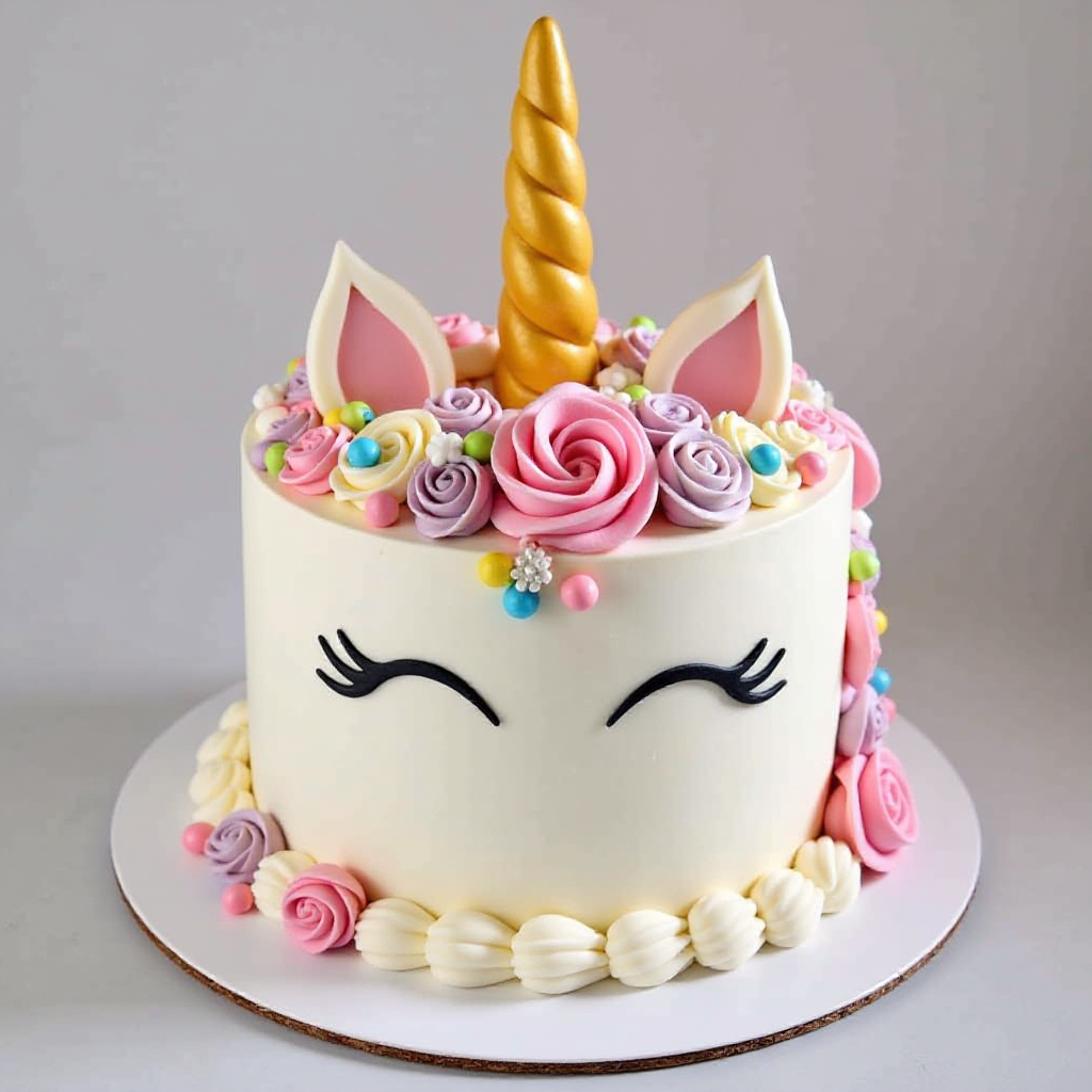 Ingredients and tools needed for a colorful cake