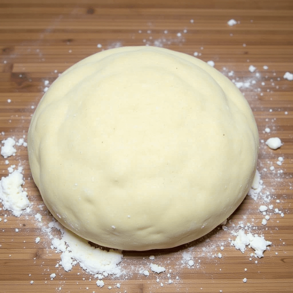 "Kneading pizza dough in a bread machine"